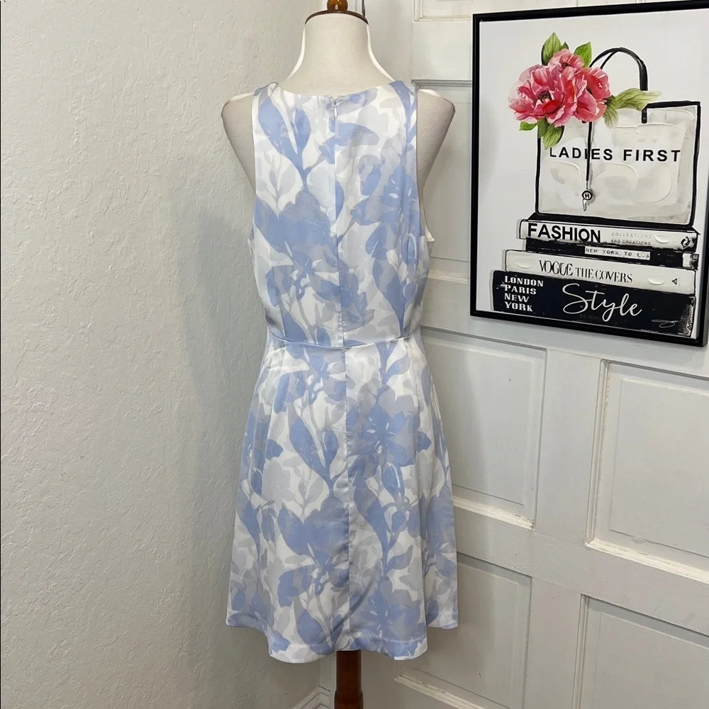 Banana Republic Blue & White Floral Racerback Dress Size 10P